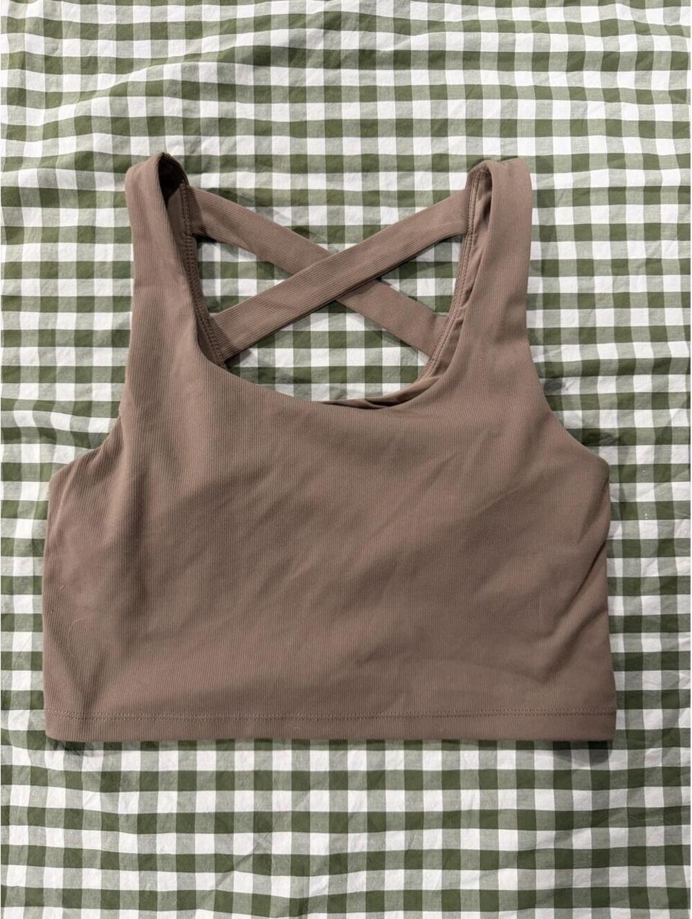 Jockey Women's Tan and Brown Crop-top